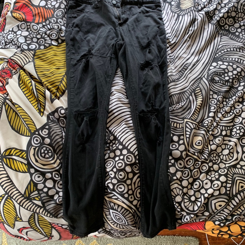 Pacsun Ripped Black Skinny Jeans